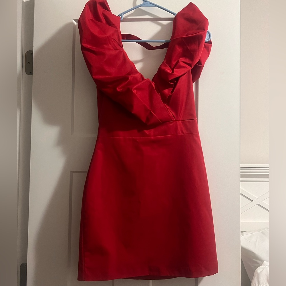 Red formal dress